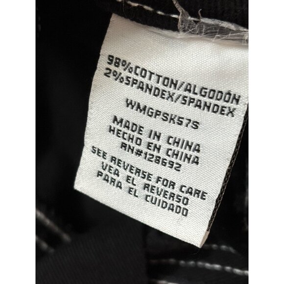 Madden NYC Pants Womens Large Black Cargo Utility Wide Leg Contrast Stitch - Picture 8 of 10